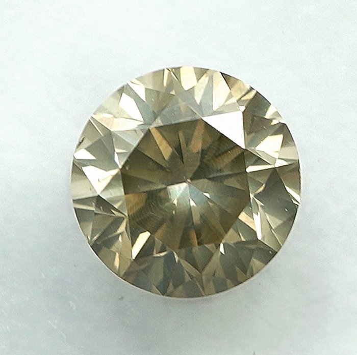 鑽石 - 0.55 ct - 明亮型 - Y-Z, Light Brownish Yellow - SI2