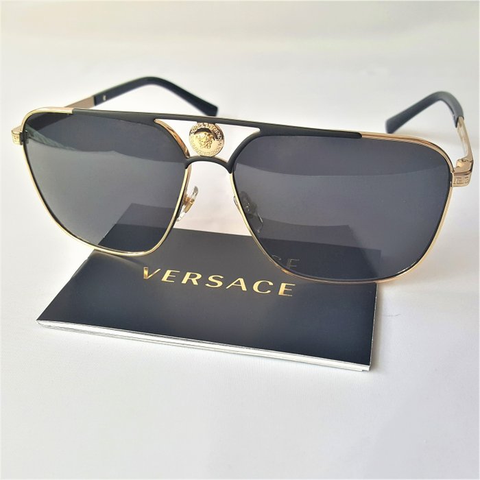 Versace - Special Medusa Edition - Gold - Pilot Aviator - New - Solbriller