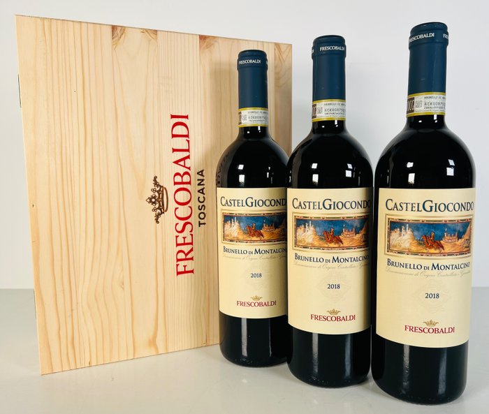 2018 Castelgiocondo Frescobaldi - 蒙達奇諾·布魯奈羅 - 3 瓶 (0.75L)