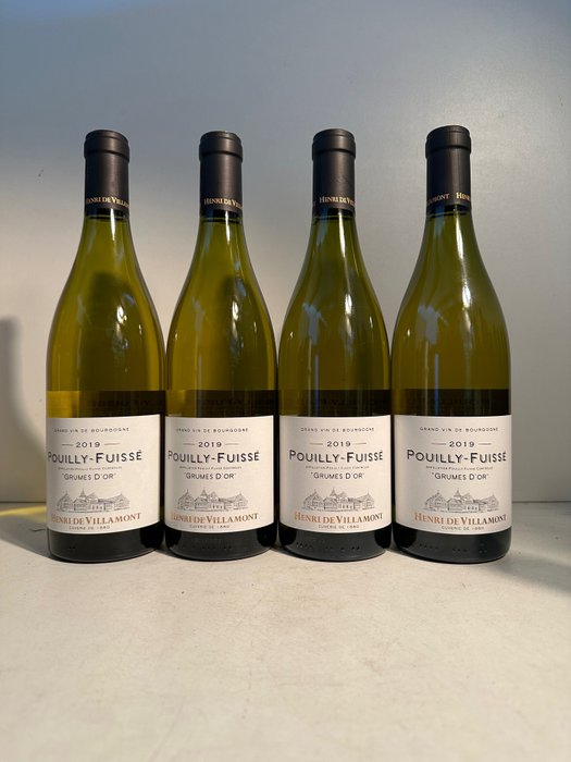2019 Henri de Villamont "Grumes d'Or" - Pouilly Fuissé - 4 Flaschen (0,75 l)