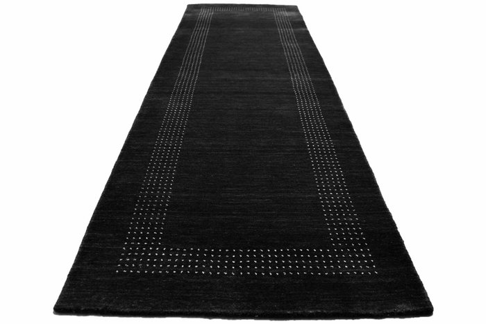未使用的黑色加貝 - 長條地毯 - 284 cm - 80 cm