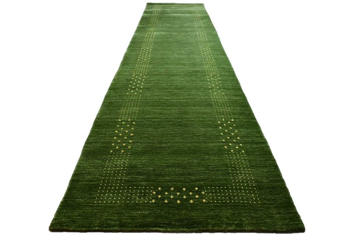 XL 绿色 Gabbeh - 未使用 - 小地毯 - 440 cm - 90 cm