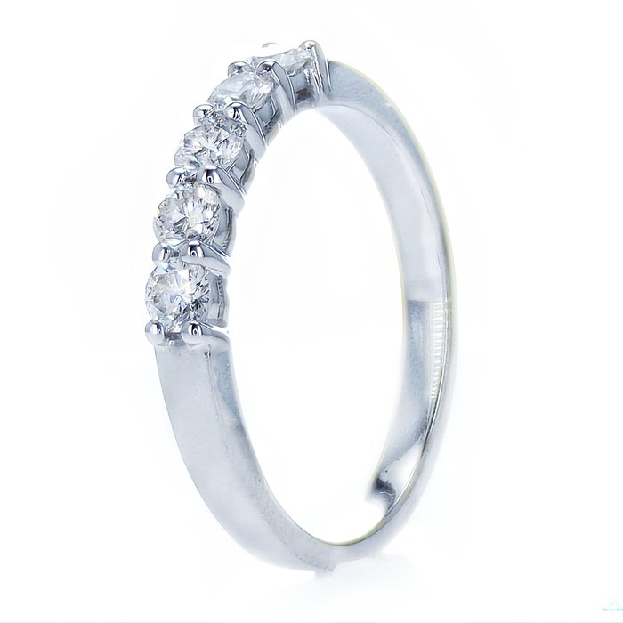 Eternity ring - 14 kt. White gold -  0.50 tw. Diamond  (Natural) 