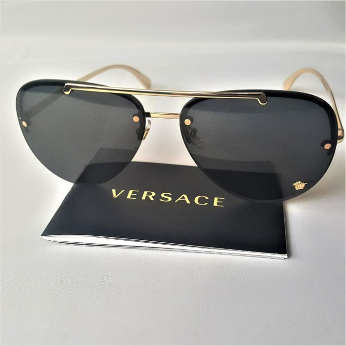Versace - Gold - Medusa Screws - Aviator Pilot - New - Γυαλιά ηλίου