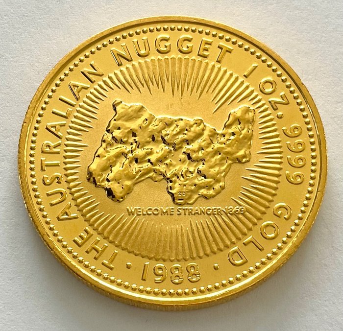 澳大利亞. 100 Dollars 1988 - Australian Nugget (1 oz .999)