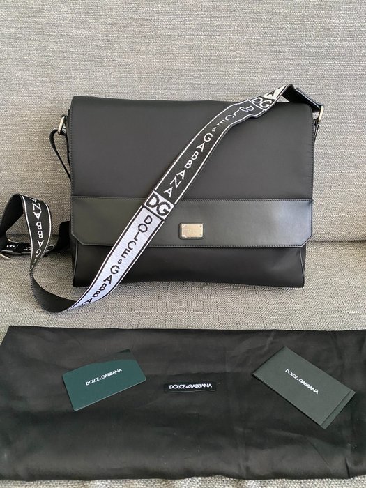 Dolce & Gabbana - NEW - Black - Fabric & Leather - Bolso de mensajero