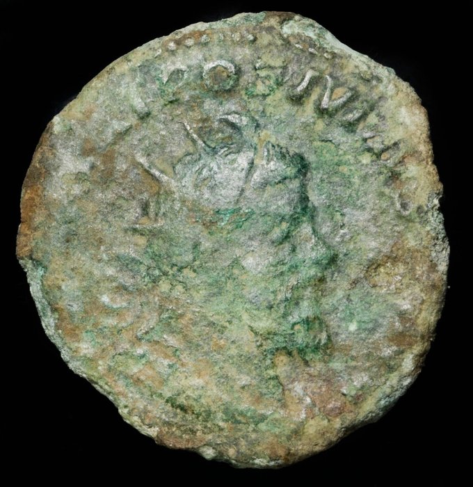 Rooman imperiumi. Postumus (260-269). Double Sestertius - Emperor holding globe and spear