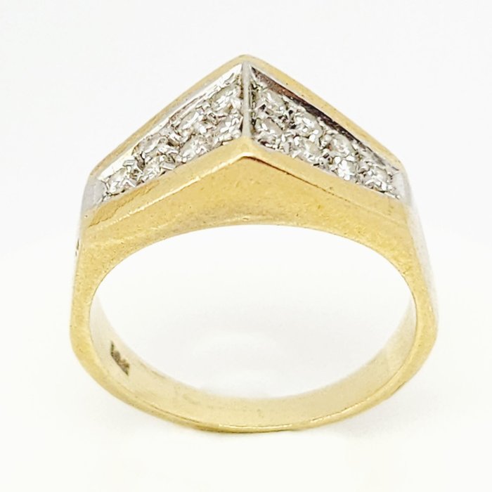 18K包金 黄金 - 戒指 - 0.30 ct 钻石 - Diamonds