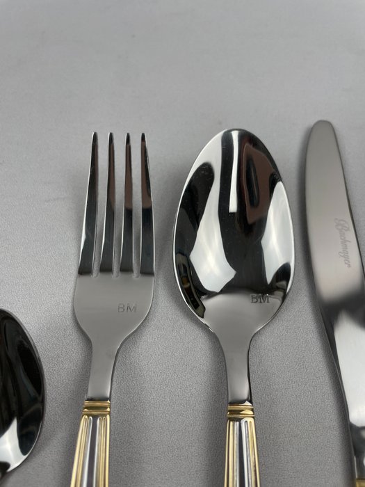Solingen / Germany - Factory: 'Bachmayer' - Cutlery set 12 people / 72  pieces - OVP - Servizio di posate per 12 - Acciaio (inossidabile), Dorato -  Catawiki