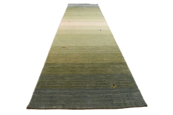 綠色條紋加貝 √ 未使用 - 長條地毯 - 290 cm - 80 cm
