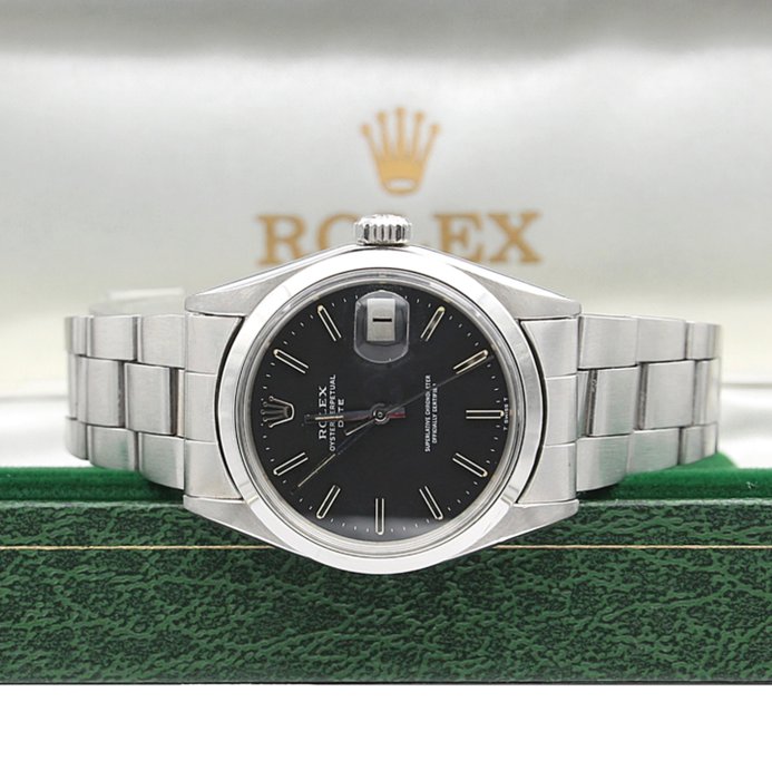 Rolex - Oyster Perpetual Date - Black Dial - 1500 - Unisex - 1970-1979