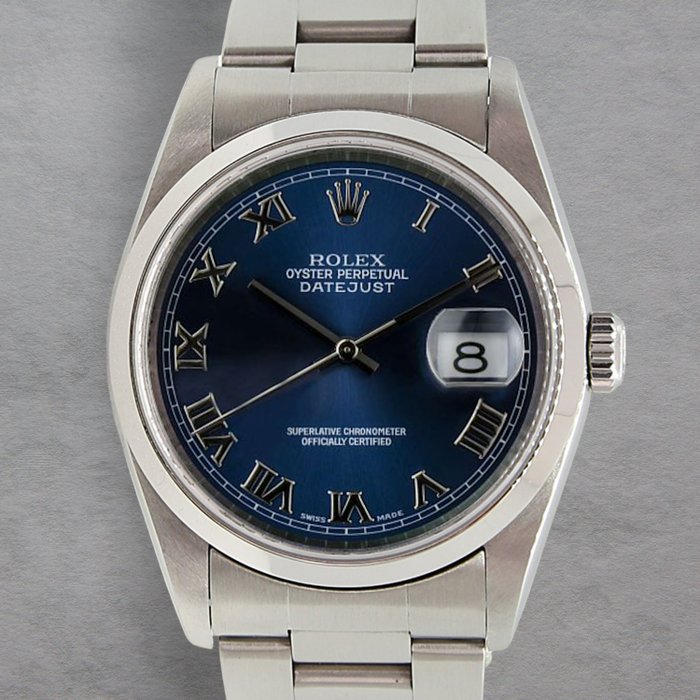 Rolex - Oyster Perpetual Datejust - Blue Roman Dial - 16200 - 中性 - 2000-2010