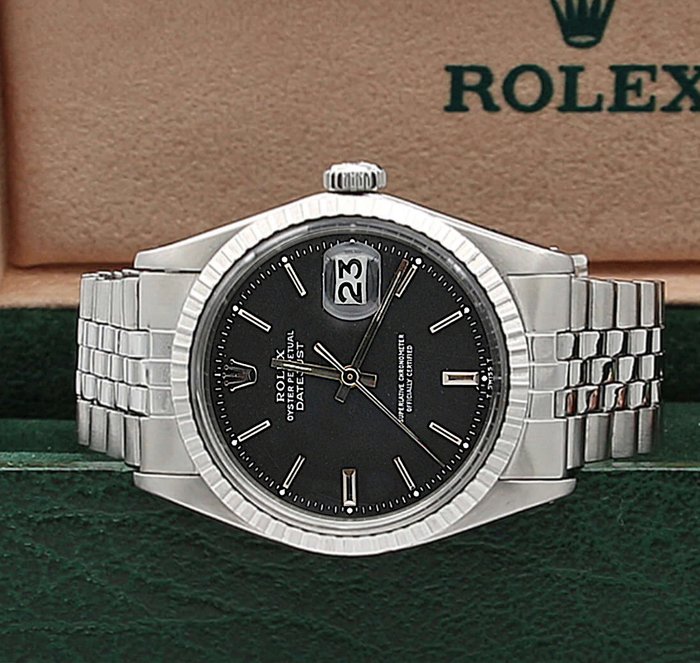 Rolex - Datejust - Black Matte Dial - 1603 - Unisex - 1970-1979