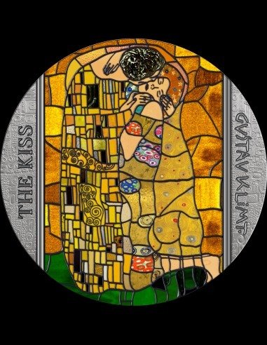 Gana. 10 Cedis 2023 Gustav Klimt - The Kiss, 2 Oz (.999)