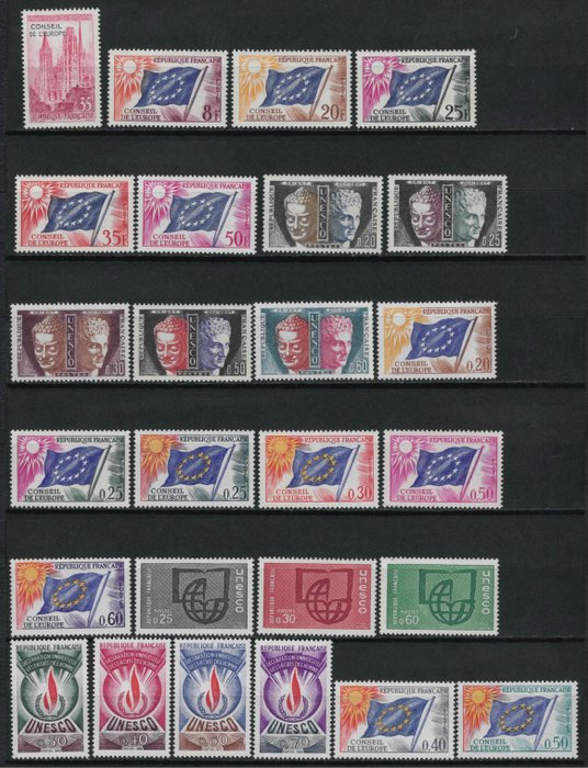 Franța 1946/2018 - Colecție de „Timbre de serviciu” de la Nr. 16 la Nr. 172, Nou**. Uimitor - Yvert