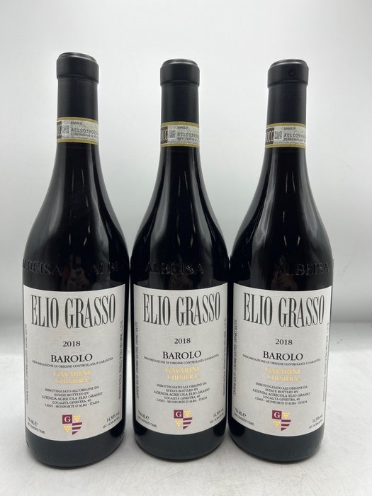 2018 Elio Grasso, Gavarini Chinera - Barolo DOCG - 3 Flaskor (0,75L)