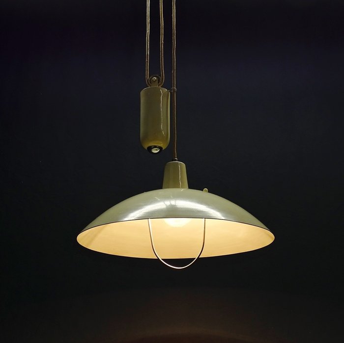 Nello stile di Stilnovo - Lampe à suspendre - Haut et bas - Aluminium, Laiton, Métal, Plomb