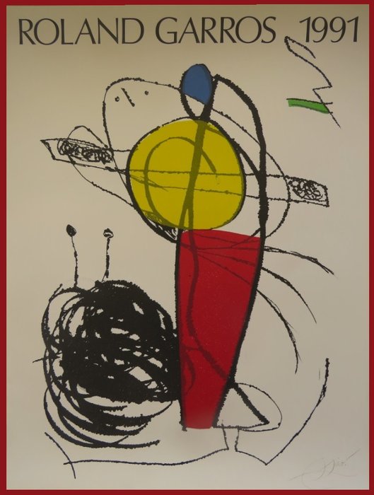 Joan Miró - Affiche originale - Roland Garros - 1991
