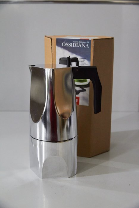 Alessi - Mario Trimarchi - Ossidiana - Cafetière -  6 tasses, 30cl - Moulage d'aluminium