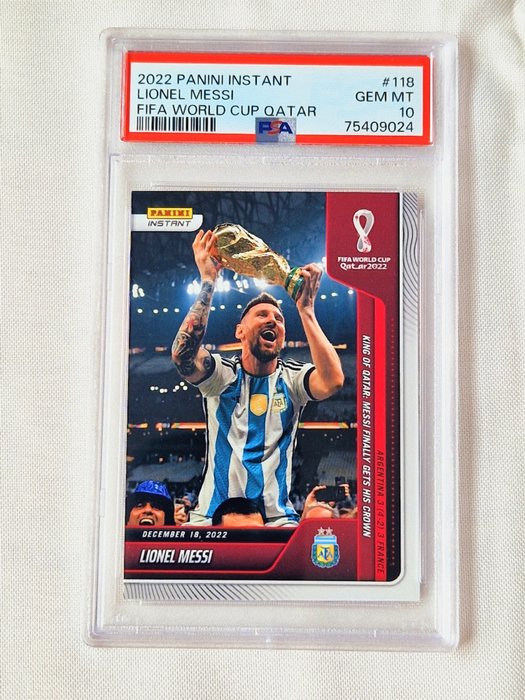 2022 - Panini - Instant World Cup - Lionel Messi - #118 - 1 Graded card - PSA 10