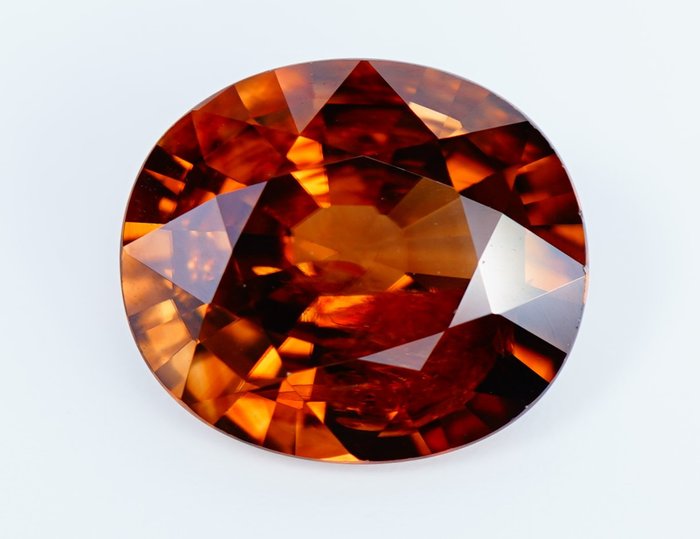 深棕色橙色 鋯石 - 5.73 ct