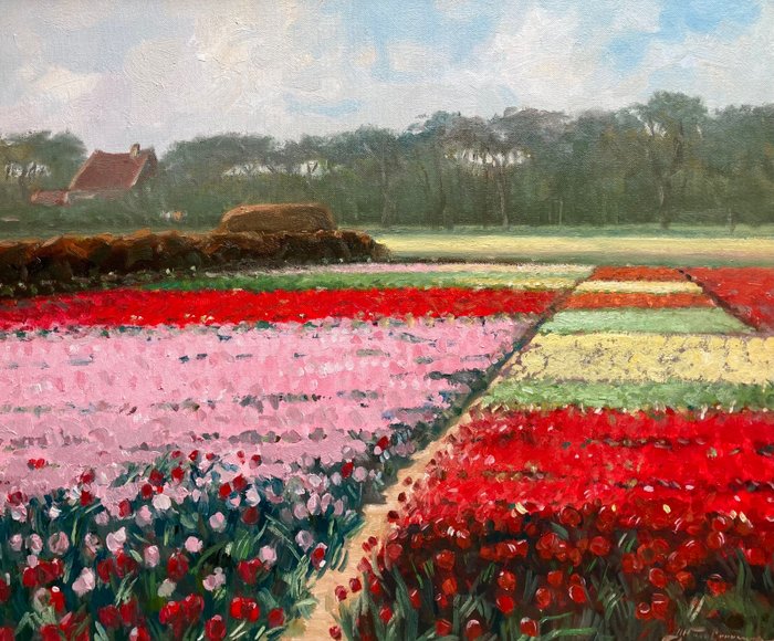 Joop van Leeuwen (1962) - Bollenvelden in volle bloei