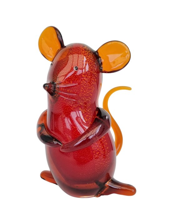 Szobrocska - cute mouse - Üveg