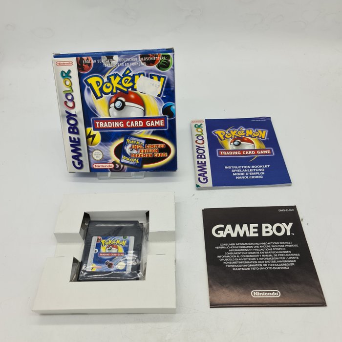 Nintendo - Pokemon Trading Card Version - Old Stock - PAL - Dmg-Eur - First Edition - Gameboy Color - Gra wideo - W oryginalnym pudełku
