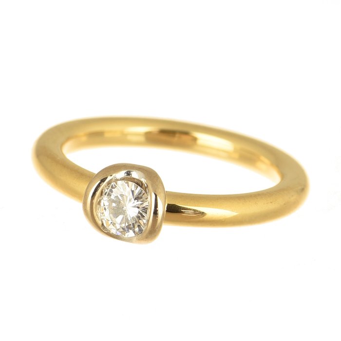 18 karat Gull - Ring - 0.28 ct Diamant