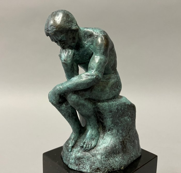Escultura, De Denker van Rodin - 20 cm - Bronze