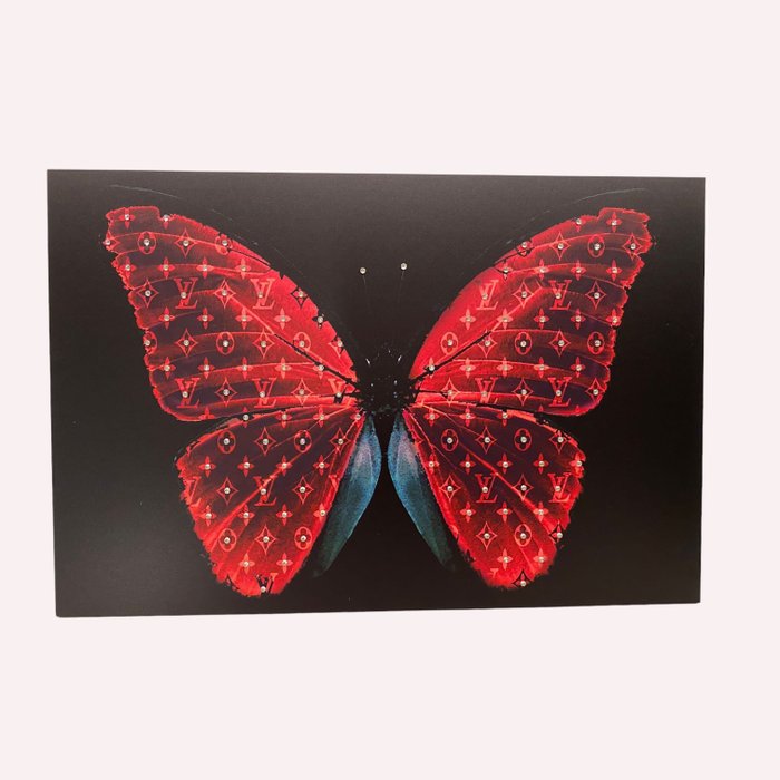 AmsterdamArts - Louis Vuitton diamond butterfly red - Catawiki