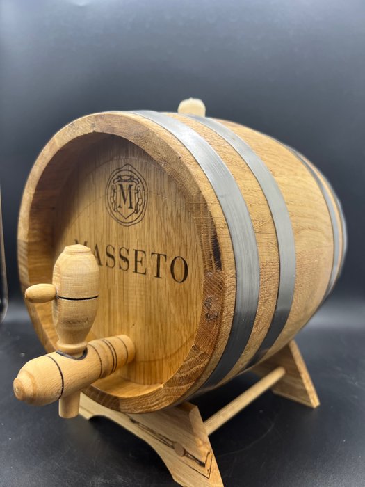 Accesorii pentru vin (1) -  Butoi de lemn de 3 litri, Omagiu lui Masseto - lemn (stejar)