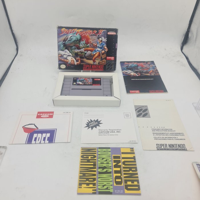 Nintendo - Super Nintendo SNES - STREET FIGHTER II USA edition - Videospill - I original eske