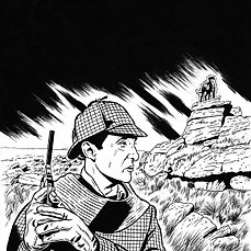 Marniquet, Frédéric - Dessin original - Couverture de l'édition couleur - Sherlock Holmes T1 - Le Chien des Baskerville - (2023) Comic Art