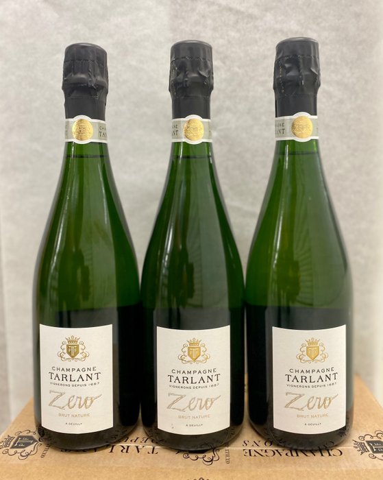 Tarlant - Zero - Champagne Brut Nature - 3 Bouteilles (0,75 L)