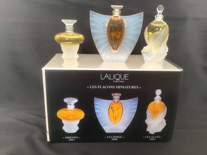 Lalique - Lalique - Miniature perfume bottles (3) - Glass