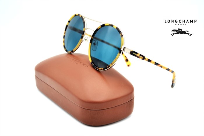 Longchamp - Paris LO631S 221 - No reserve Price - Round Acetate & Metal Design - Blue Lenses - *Unused & New* - Solbriller