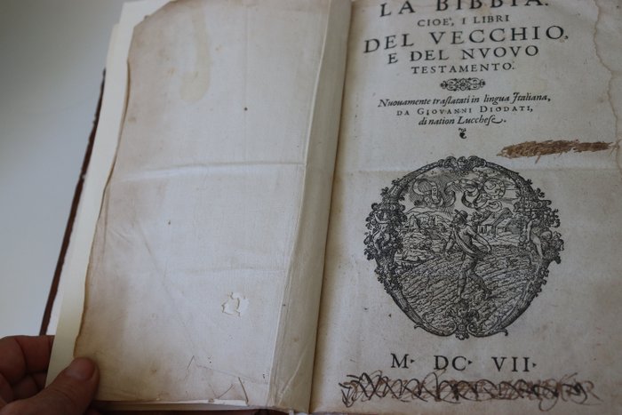 Giovanni Diodati (translation) - La bibbia cioe, i libri del Vecchio, e del  nuovo testamento - 1607 - Catawiki