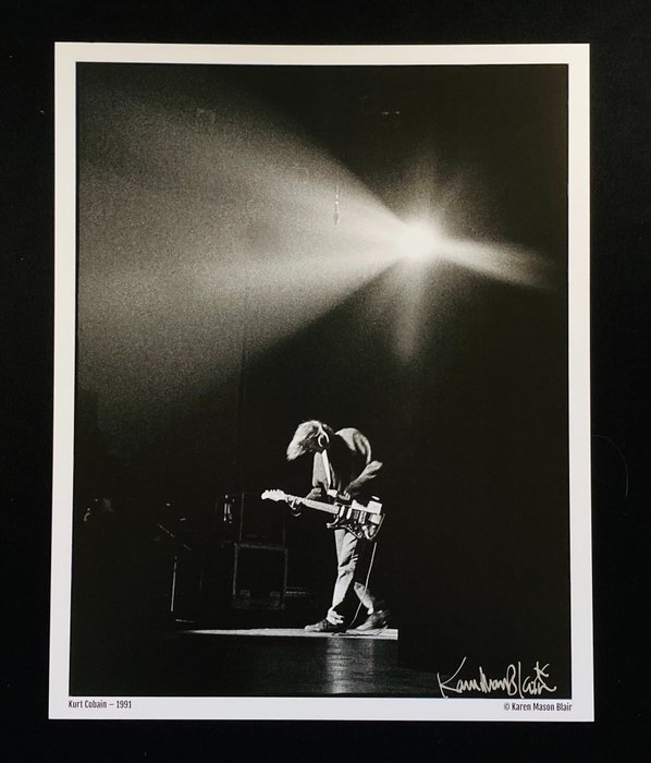 Nirvana - Kurt Cobain - Photo - Signed by the Photographer Karen Mason Blair - Limited Edition - Fotografia - fatta di persona - 1991/1991