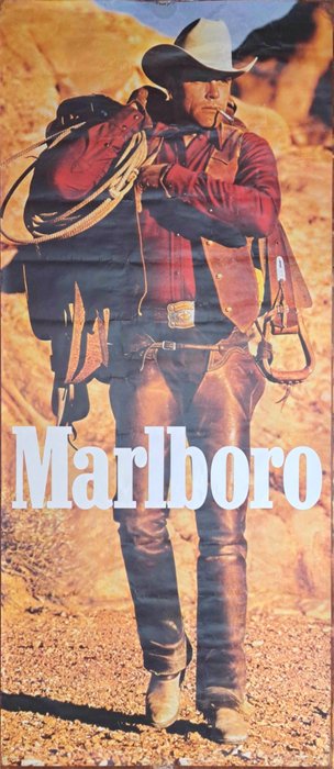 Leo Burnett - Extra Large Marlboro man poster - 1976