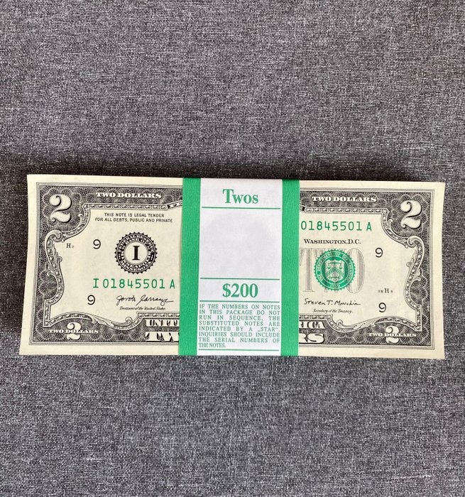Yhdysvallat. - 100  x  2 Dollar 2017-A - original bundle