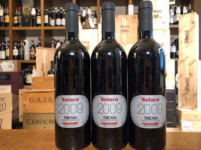 2009 Capannelle, Solare - Super Tuscans - 3 Botellas (0,75 L)