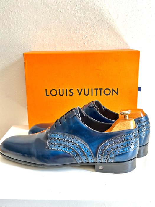 blue louis vuitton dress shoes