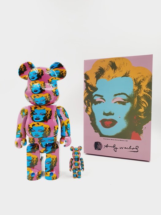 Andy Warhol (after) x Medicom Toy Be@rbrick - Marilyn 25 Colored V2 400% & 100% Bearbrick 2021