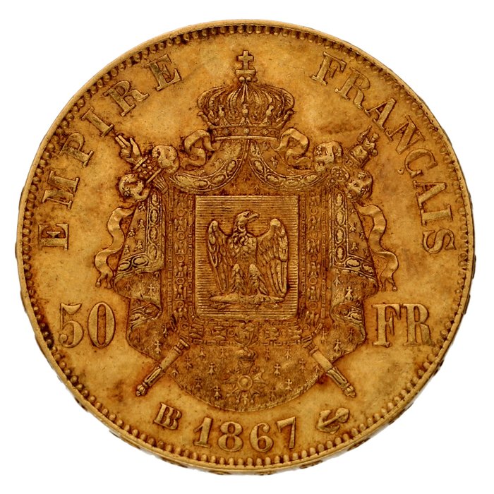 50 Francs Or 1867-BB - Pr