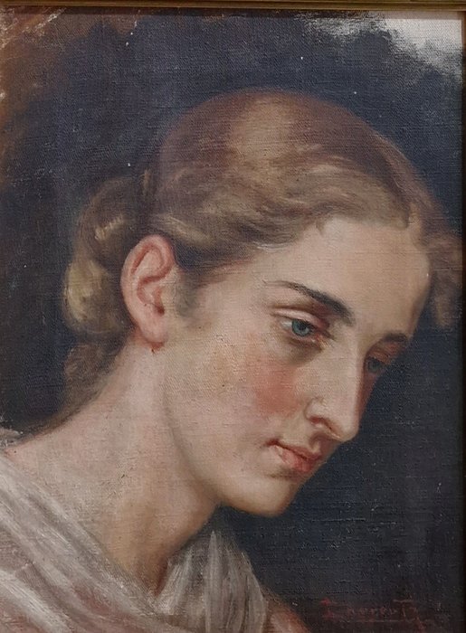 Cesare Laurenti (1854-1936) - Ritratto di donna