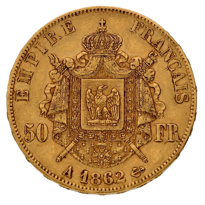 50 Francs Or 1862-A - Zf+