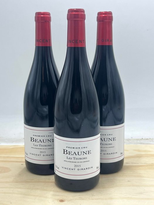 2015 Beaune 1° Cru "Les Teurons " - Vincent Girardin - Côte de Beaune - 3 Flasker (0,75 L)
