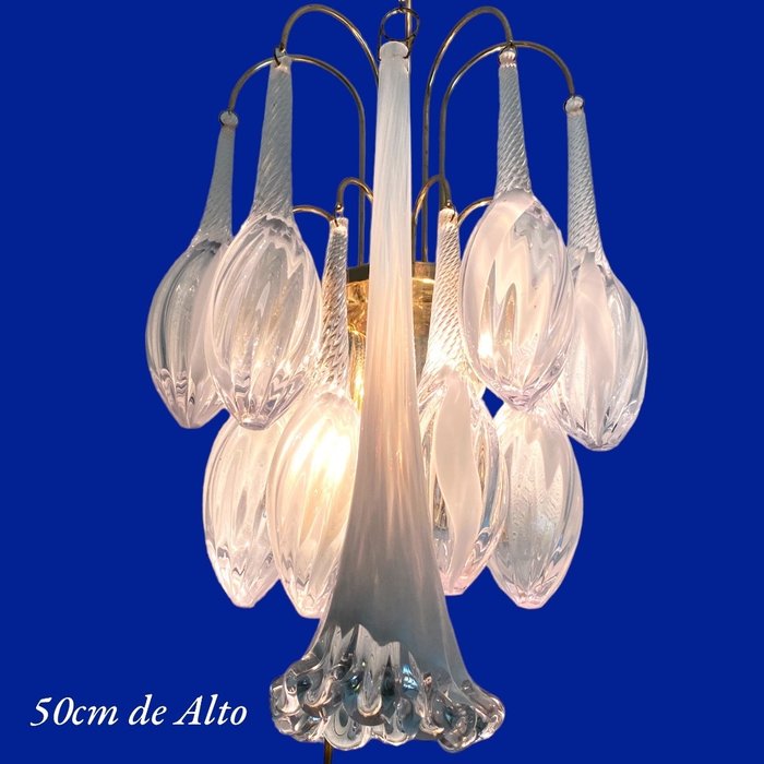 Candelabru - Elegante lámpara Aplique de Pared - Cristal Soplado de Murano