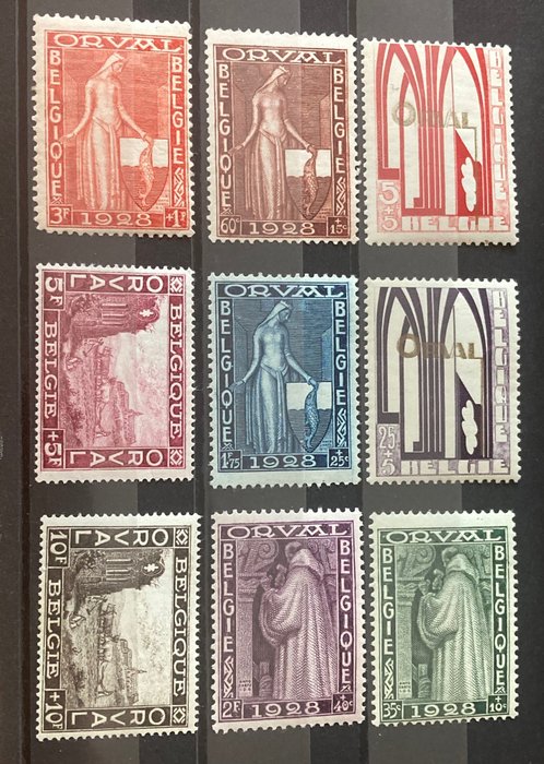 België 1928 - Volledige reeks 'Eerste Orval' - OBP/COB 258/66